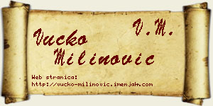 Vučko Milinović vizit kartica